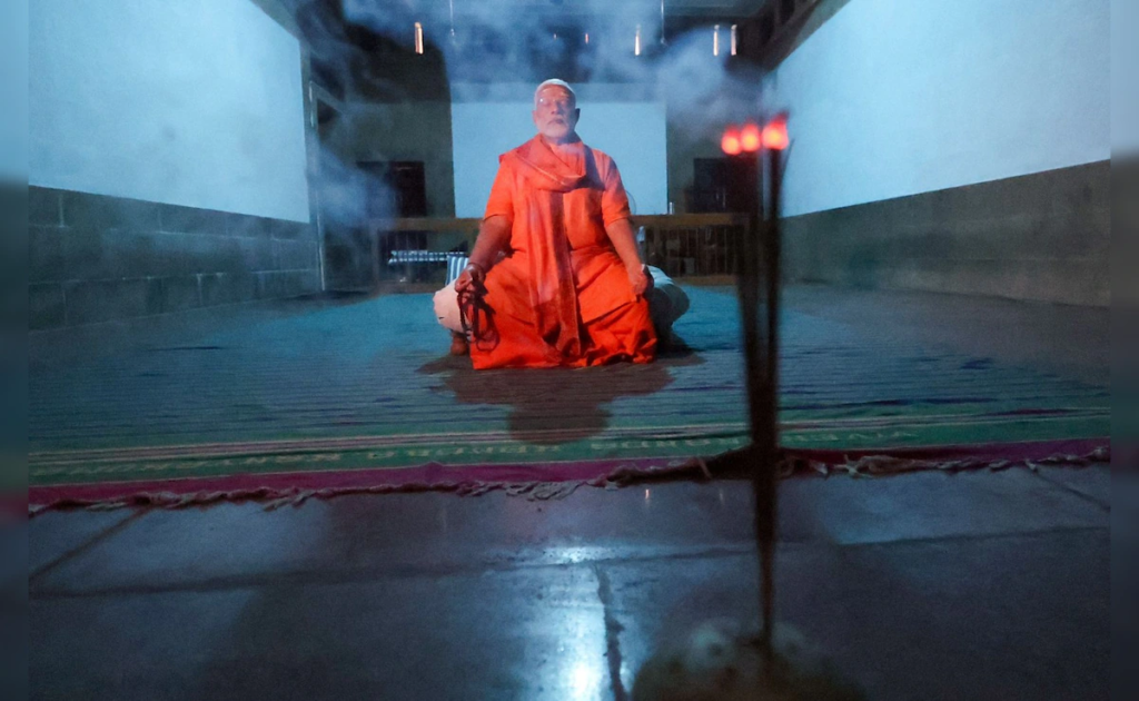 PM Narendra Modi Meditates At Vivekananda Rock Memorial